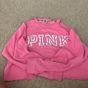 PINK cropped loungewear top